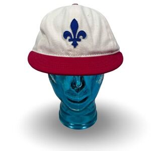 Ebbets Field Flannels Montreal Royals 1910 Fitted Wool Hat Cap Cream Red 7 3/4